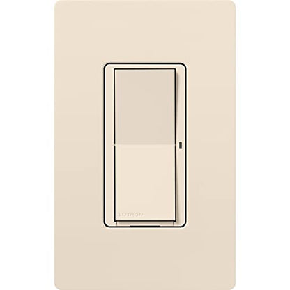 Lutron Claro Smart Light Switch for Caseta Lighting, for LED Lights, Fans, 5 Amp, Single-Pole/3-Way, Neutral Required, DVRF-5NSS-WH-2, White, 2 Pack