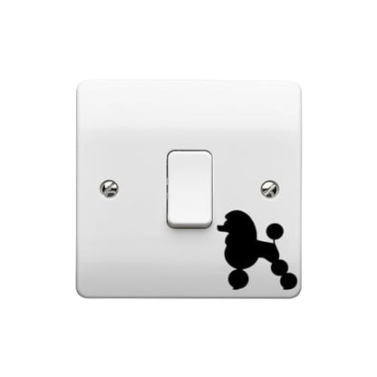 Pet Dog Poodle Silhouette 11 Cute Stickers Pack - Dog Lover Gifts - Car Bumper Sticker - Light Switch Sticker - Wall Decal - Scrapbook Stickers (Black, Extra Small Pack)