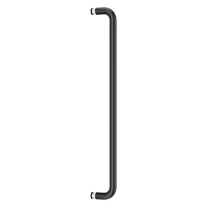 Ranbo Glass Shower Door Towel Bar 24 Inch Stainless Steel Sliding Shower Door Handle Replacement with Matte Black Finish for Commercial and Residential Glass Doors