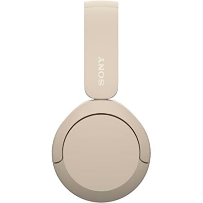 Sony WH-CH520 Best Wireless Bluetooth On-Ear Headphones with Microphone for Calls and Voice Control, Up to 50 Hours Battery Life with Quick Charge Function, Includes USB-C Charging Cable - Beige