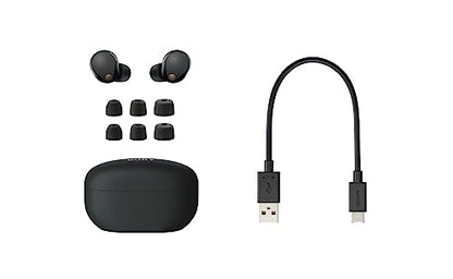 Sony WF-1000XM5 Premium Noise Cancelling Truly Wireless Bluetooth Earbuds & in-Ear Headphones with Alexa Built-in, Black