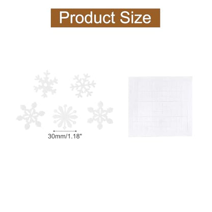 uxcell 50pcs Glow in The Dark Snowflake Fluorescent Plastic Wall Stickers Adhesive Murals Decals for Home Art Ceiling Bedroom Wall Decorations, White