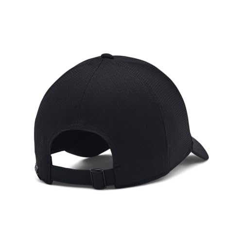Under Armour Men's Iso-Chill ArmourVent Adjustable Hat, (001) Black / / Castlerock, One Size Fits Most