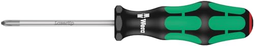 Wera - 5105650001 Kraftform Plus 334/6 Screwdriver Set with Rack and Lasertip, 6-Pieces, Multicolor, Slotted: 6.5x150mm, 3x80mm, 4x100mm, 5.5x125. Phillips: PH1x80, PH2x100