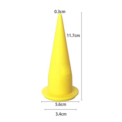 4PCS Yellow Sausage Caulking Gun Nozzle Kit Caulking Nozzle Applicator Straight Tip Caulking Extension Nozzle Suitable for Sealing Cracks and Filling Joint and Bonding Material