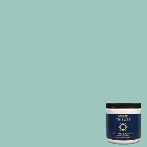 KILZ TRIBUTE Paint & Primer, Interior, Color Sample, Oceanic, 8 Ounces