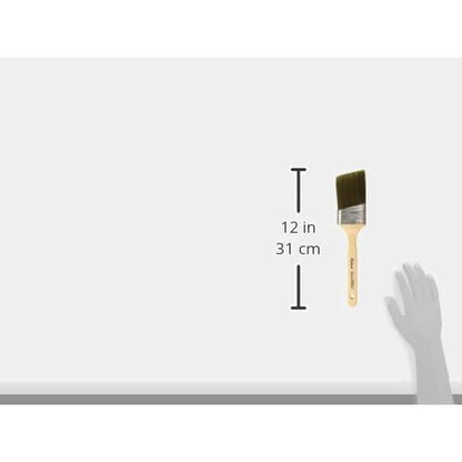 Richard 80763 Oval Angled Paint Brush with Long Sash Wood Handle, 21/2"