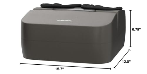 MOUNTRAX Foot Massager Machine with Heat, Foot Massager for Plantar Fasciitis, Neuropathy Pain, Shiatsu Foot Massager with Remote, Fits Feet Up to Men Size 12 (Black)