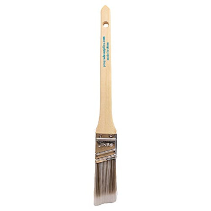 Vermeer Paint Brushes - 6-Pack - 1" Angle Sash Brushes for All Latex and Oil Paints & Stains - Home Improvement - Interior & Exterior Use