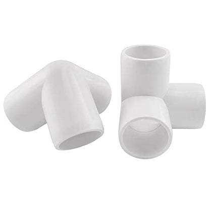 1-1/4 Inch 3 Way PVC Fitting Furniture Grade Pipe Corner Elbow for Greenhouse Shed/Tent Connection/Garden Support Structure/Storage Frame [Pack of 6]