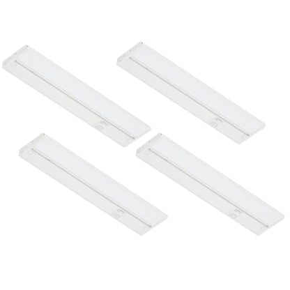 LAGOM Halo Under Counter Lights for Kitchen, 12-Inch Hardwired and Plug-in, Dimmable LED, 4-Pack, 2700K/4000K/5000K, White, UC0112WH274L