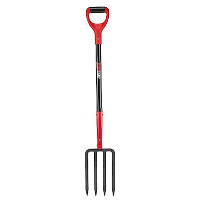 4-Tine Heavy Duty Pitchfork Digging Fork Garden Fork Pitch Forks with Fiberglass Handle for Gardening, Hay,Digging Potatos,43 inches
