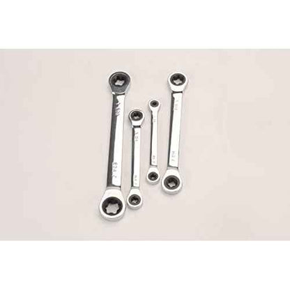 FLZOSPER E-Torx Double Box Ratcheting Wrench, E6x E8£¬Heavy Duty CR-V Box Ratchet Gear Spanner