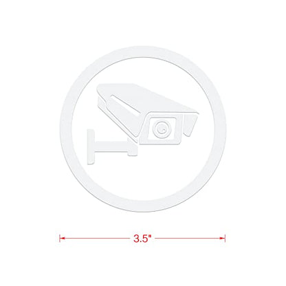 dealzEpic - Clear Transparent White Store Signs of No Smoking, No Pet Allowed, Free WIFI and Security Camera Sign - Self Adhesive Peel and Stick Vinyl Decals for Glass Door or Window