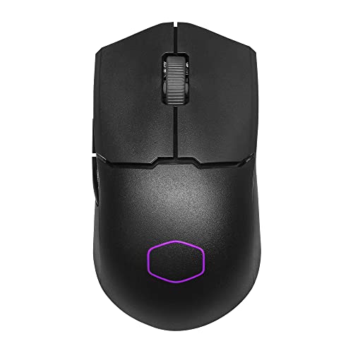 Cooler Master MM712 Wireless Gaming Mouse Black with Adjustable 19,000 DPI, 2.4GHz and Bluetooth , Ultraweave Cable, PTFE Feet, RGB Lighting and MasterPlus+ Software