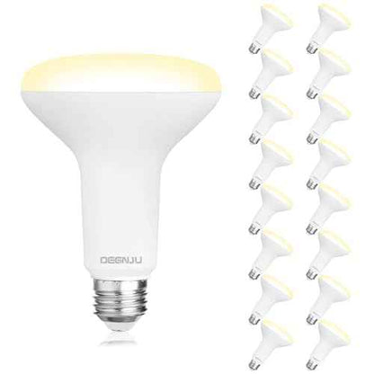 16 Pack BR30 LED Bulb, Dimmable Indoor Flood Lights 7W Equivalent 65W 2700K Soft White, CRI80, 650 LM, E26 Base, 15000 Lifetime Hours, Interior Energy Saving Recessed Light Bulb, Flicker-Free