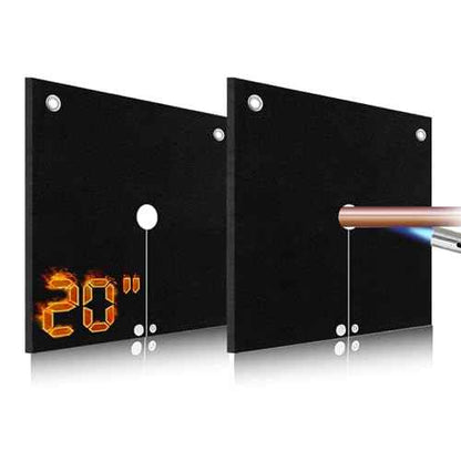 20x20x0.2in Welding Blanket Fireproof, 2 Packs 5mm Upgraded Thickened Heat Shield Mat, Brazing Heat Shield for Torch, Welding Pad for Plumbing, Solder Plumbers HVAC Torch Protector