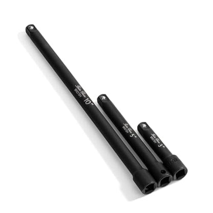 Bates- Impact Extension Bar Set, 3/8" Drive, 3 pcs, 3", 5", 10", 3/8 Ratchet Extension Bar