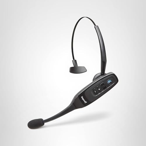 BlueParrott C400-XT Mono Bluetooth Wireless Headphones 96% Noise Canceling Trucker Headset with Mic, Convertible Over Head to Behind Neck Style with 300 ft. Wireless Range, 24 hrs. Talk Time, Black