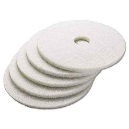 Boardwalk BWK4018WHI 18 in. Diameter Polishing Floor Pads - White (5/Carton)
