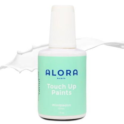 Alora Touch Up Paint Repair Kit for Chips, Scratches, Cracks on Drywalls, Concrete, Metal, Brick, Fiberglass, Laminate Composites, and Existing Painted Surfaces, Gloss White, 1 Fl Oz