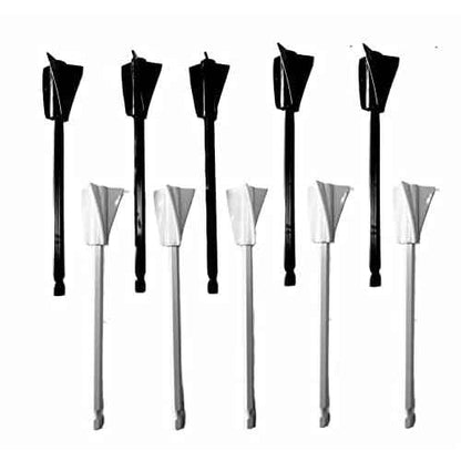 Resin Mixer Epoxy Mixer Paddles,10 PCS Drill Mixing Attachment,Reusable Paint Mixer for Drill,Epoxy drill paddles drill mixer Drill Attachment Paint Stirrers Epoxy Stirrer-Black+White