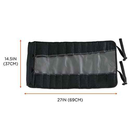Arsenal 5870 Tool Roll-Up Pouch, 25-Pockets, Polyester, Gray