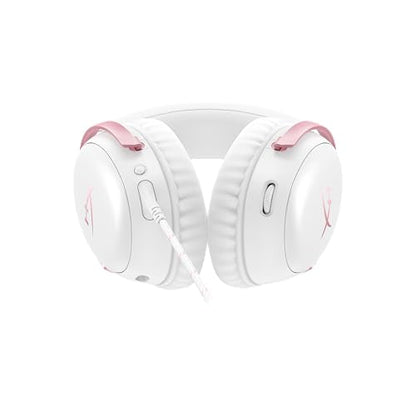 HyperX Cloud III – Wired Gaming Headset, PC, PS5, Xbox Series X|S, Angled 53mm Drivers, DTS, Memory Foam, Durable Frame, Ultra-Clear 10mm Mic, USB-C, USB-A, 3.5mm – Pink