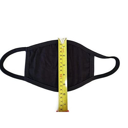Black Face Mask Soft Cotton Comfortable Washable Reusable Breathable Stretchable