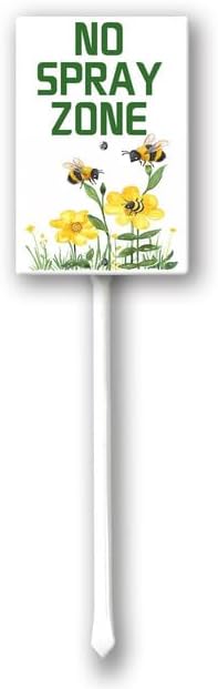 Uptell No Spray Zone Yard Signs with Stakes Aluminum Sign for House/Front Door and Business Outdoor Decoration 8x12 Inch