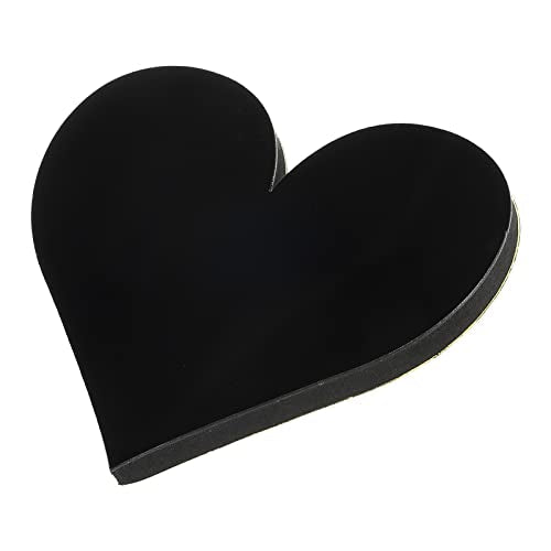 PATIKIL 3D Acrylic Alphabet Mirror Wall Stickers Symbol Heart Self-Adhesive Home Decor Letter Sign Art Sticker Decal for DIY Home Decoration Black
