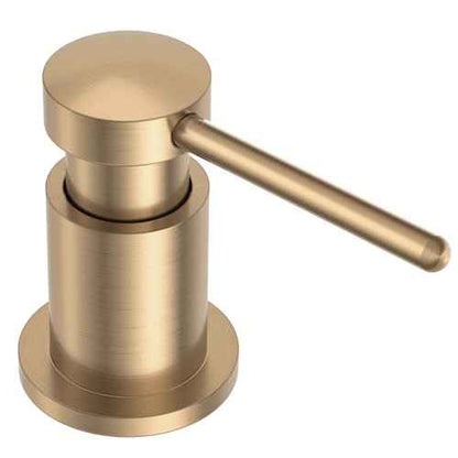 Lava Odoro Champagne Gold Soap Dispenser for Kitchen Sink, Modern Brass Built in Countertop Pump Dispenser with 18 Oz Refillable Bottle, Kitchen Soap Dispenser Spot-Free, Champagne Gold, KSD-21