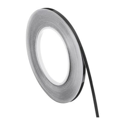 uxcell 0.2 Inch x 164Ft Foil Self Adhesive Tile Sticker Gap Sealing Tape Strip, Self Adhesive Metalized Polyester Film Tape for Graphic Arts, Wardrobe Crafts, Tile Trim Black