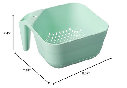Tovolo Tovolo 3 Quart Colander BPA Free Food Safe Plastic Strainer with Handle Heavy Duty Heat Resistant Pasta and Veggies Kitchen Drainer Steam Basket Dishwasher Safe, Charcoal Gray