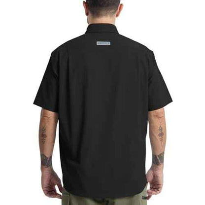 Mens Regular Fit Work Utility Shirt Midweight with Two Chest Pockets Wrinkle-Resistant Industrial Work Wear