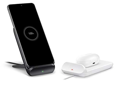Samsung Electronics Wireless Charger Trio, Qi Compatible - Charge up to 3 Devices at Once - for Galaxy Phones, Buds, Watches, and Apple iPhone Devices, Black (US Version)