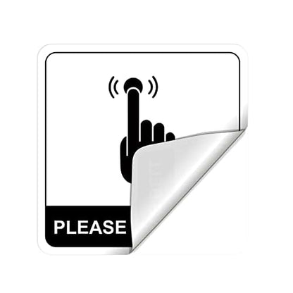 dealzEpic - Please Ring Bell Sign Stickers with Arrows Stickers - Self Adhesive Peel and Stick Decals - 5x5cm