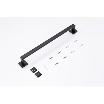 10-Piece Bathroom Hardware Set - Matte Black SUS304 Stainless Steel Wall-Mounted Towel Bar, Holder & Racks, 23.6 Inch