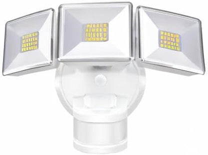 OREiN 4500LM/30W Flood Lights Outdoor, 180°/40FT Motion Sensor Outdoor Lights 3 Modes Dusk to Dawn IP65 Waterproof LED Security Light for 4500SQ.FT Area for Yard Garden, White (Hardwired)