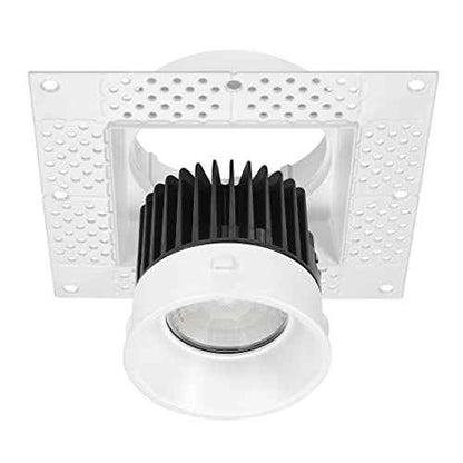 Maxxima 4¡± Trimless Ultra-Thin Recessed Anti-Glare LED Downlight Canless IC Rated 1000 Lumens 5 Color Temperature Selectable 2700K/3000K/3500K/4000K/5000K Dimmable 90 CRI 5 CCT Square Slim J-Box Incl.