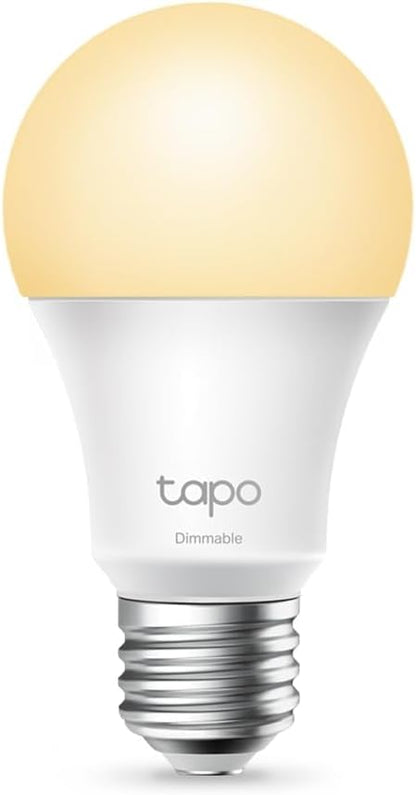Tapo TP-Link Smart Light Bulbs - Natural Daylight, Dimmable, Compatible w/Alexa and Google Home, A60 Bulb/E27 Base, 60W Equivalent, 800LM CRI>90, 2.4GHz WiFi Only, No Hub Required, L520E(4-Pack)