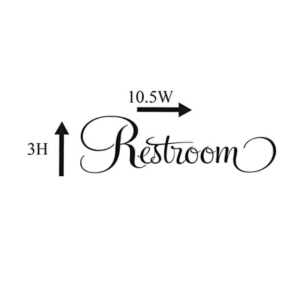 Thistle Brook Cottage Restroom Door Decal Vinyl Wall Quote Decal Bathroom 3H x10.5H inches