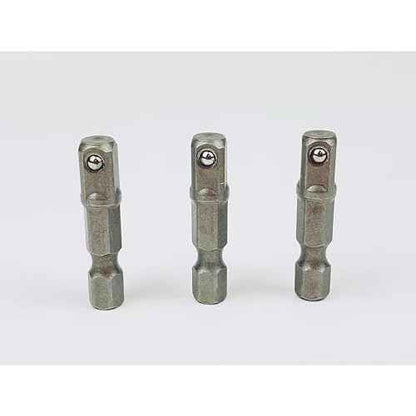 Stubby 1/4 Inch Impact Socket Adapter Bit Only 1.3 Inches Long 3 Pack Stubby 1/4 Inch Impact Socket Bit 1/4" Hex to 1/4" Square