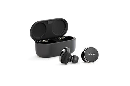 Denon PerL Pro True Wireless Earbuds - Adaptive Active Headphones Wireless Noise Canceling, Masimo Adaptive Acoustic Technology, Spatial Audio, 32Hr Battery Life, Wirefree Charging, Black