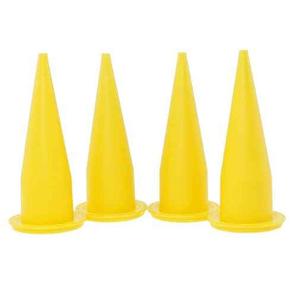 4PCS Yellow Sausage Caulking Gun Nozzle Kit Caulking Nozzle Applicator Straight Tip Caulking Extension Nozzle Suitable for Sealing Cracks and Filling Joint and Bonding Material