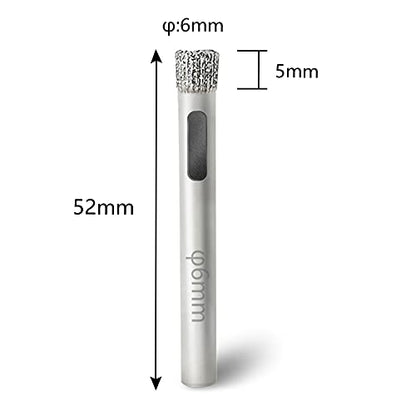 1/4" / 6mm Diamond Hole Saw Drill Bits, Glass Tile Hole Saw - Pack of 15
