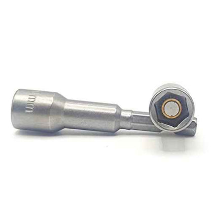 2pcs 1/4" Impact Driver Bit Set - 10mm Nut Driver, Magnetic Socket, 65mm Length, Metric