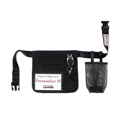 Mini -Premium Hip/Waist Pouch/Belt Clip / 6 Pocket -2-Sided/Drink Pouch/Key Carabiner/ID Sleeve (Up to 54" Waist)