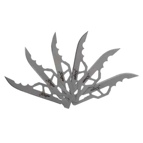 Schrade Enrage Replacement Blades 6 Pack with 2.5-3" 420A Steel Blades, Compatible with Schrade Enrage Series, for Hunting, Outdoors, and EDC