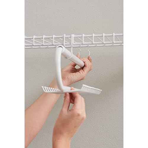 Rubbermaid Configurations Tie & Belt Organizer, White, Accessory Organization System and Storage, for Home/Closet/Bathroom